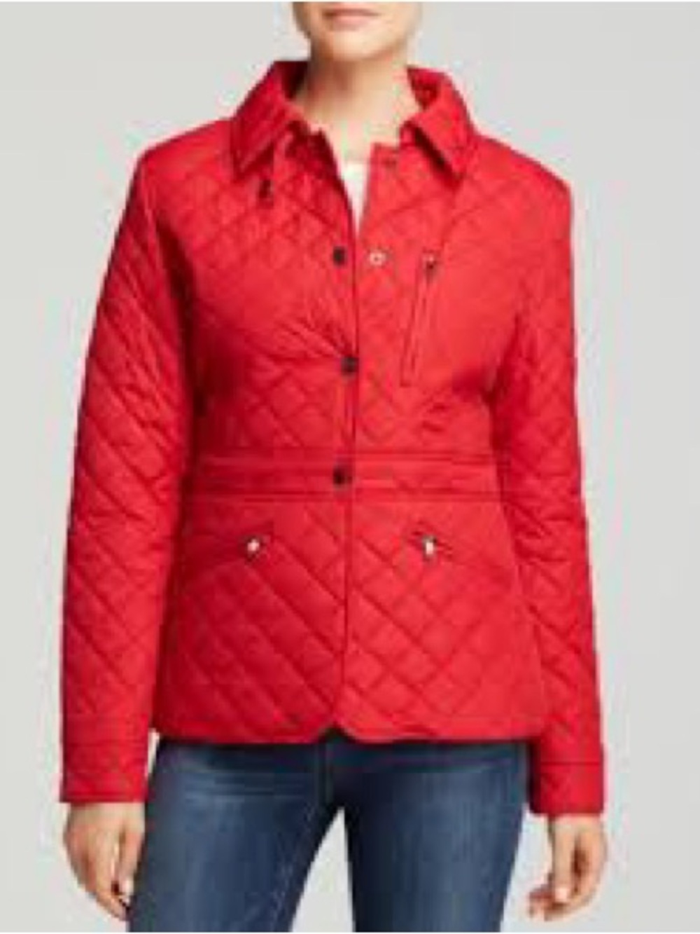 Lauren Ralph Lauren Quilted Red Women's Jacket - Classic Lightweight Coat